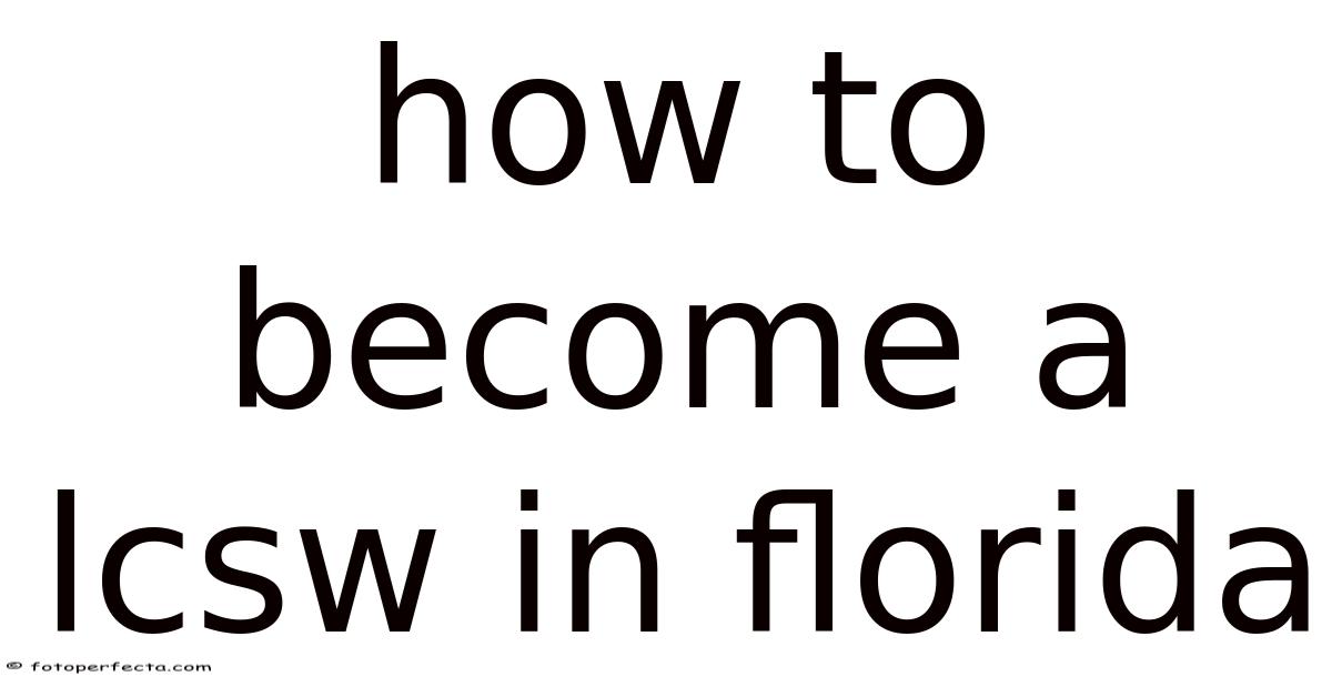 Lcsw Letter Head How To Become A Lcsw In Florida
